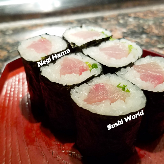 Orange County Happy Hour Sushi World Negi Hama Sake Sapporo Salmon Skin Hand Rolls