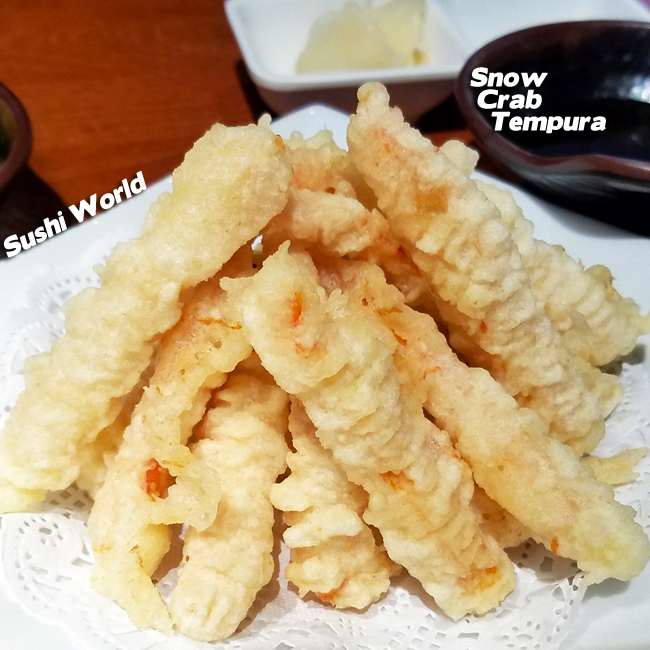 Snow Crab Leg Meat Tempura Fried Appetizer Sushi World Orange County OC