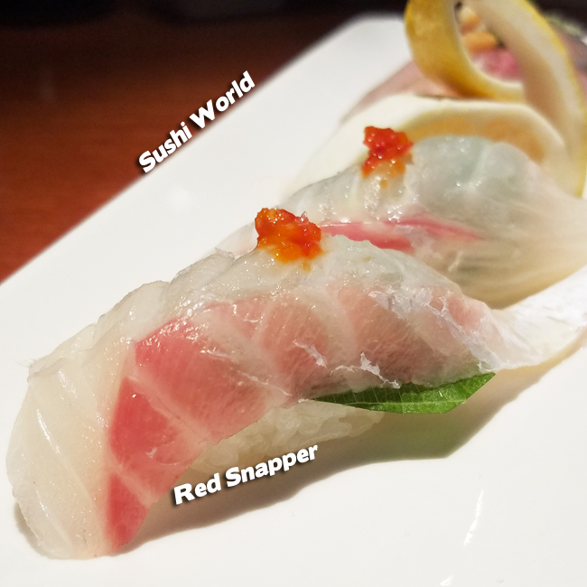 Red Snapper Pink White Flesh Sweet Aroma Orange County OC Sushi World
