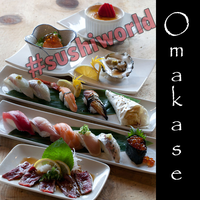 Best Omakase in Orange County 11 pieces of sushi ankimo monkfish liver beef tataki oyster Crème Brûlée OC Sushi World