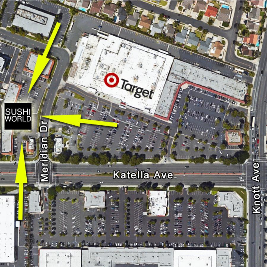 Cypress Map Sushi World Near Target Knott Katella Orange County OC Cypress Map Sushi World Near Target Knott Katella Orange County OC