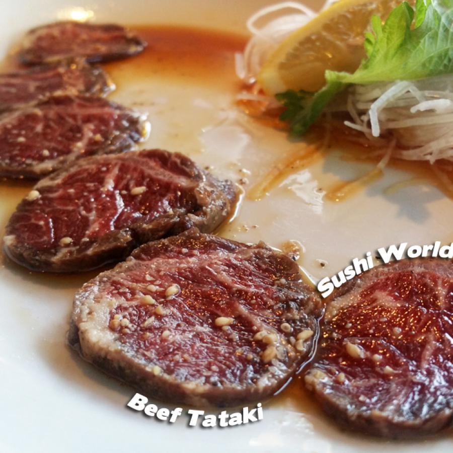 Beef Tataki Orange County OC Happy Hour All Day Mondays Tuesdays Appetizers Sushi World Beef Tataki Orange County OC Happy Hour All Day Mondays Tuesdays Appetizers Sushi World