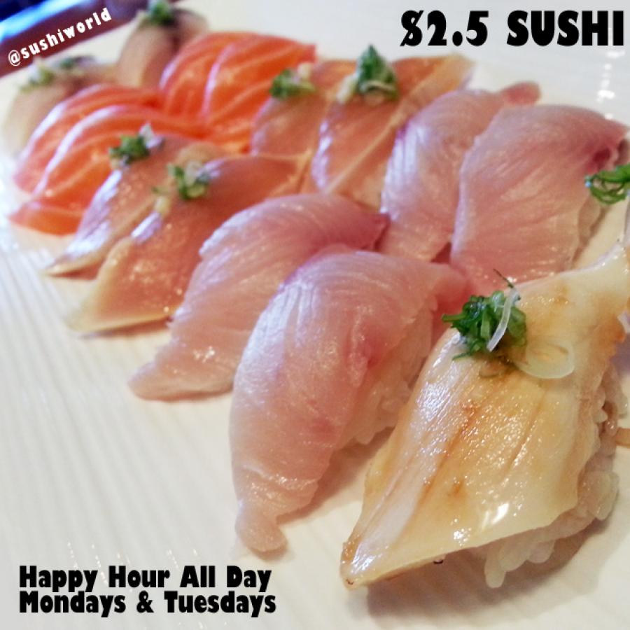 Orange County's Best Happy Hour All Day Mondays Tuesdays Escolar Yellowtail Orange County OC Sushi World Orange County's Best Happy Hour All Day Mondays Tuesdays Escolar Yellowtail Orange County OC Sushi World