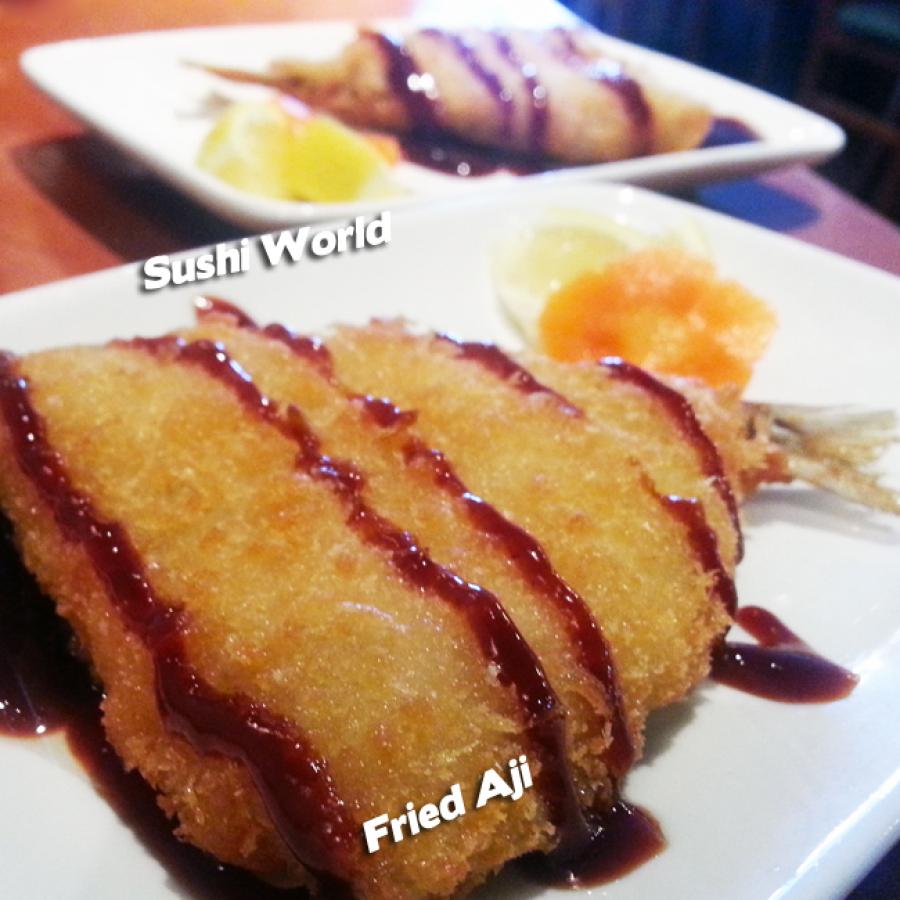 Fried Aji Japanese Mackerel Appetizer Happy Hour All Day Mondays Tuesdays Orange County OC Cypress Sushi World Fried Aji Japanese Mackerel Appetizer Happy Hour All Day Mondays Tuesdays Orange County OC Cypress Sushi World