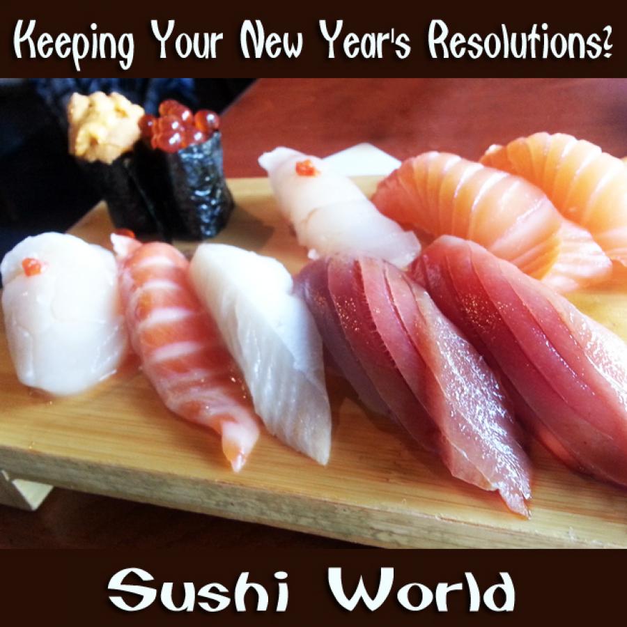 Scallop Salmon Belly Tuna Conch Red Snapper Uni Resolutions New Years Sushi World Orange County OC Scallop Salmon Belly Tuna Conch Red Snapper Uni Resolutions New Years Sushi World Orange County OC