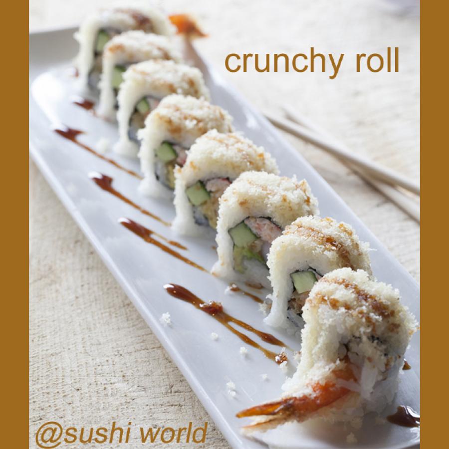 Crunchy Roll Shrimp Tempura Flakes Snow Crab Mix Avocado Cucumber Cypress Orange County OC Cypress Crunchy Roll Shrimp Tempura Flakes Snow Crab Mix Avocado Cucumber Cypress Orange County OC Cypress