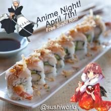 Anime Night Free Sushi Roll Orange County OC Cypress Dress Up Spirited Away