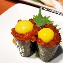 Ikura Salmon Roe Quail Egg Sushi World Orange County OC Cypress 