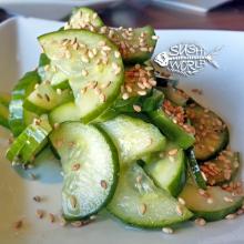 Sunomono Cucumber Salad Appetizers Happy Hour All Day Cypress Orange County OC Sushi World