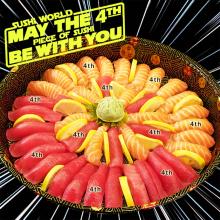 May the 4th Fourth Piece of Sushi Be With You Star Wars Holiday Sushi Party Platter